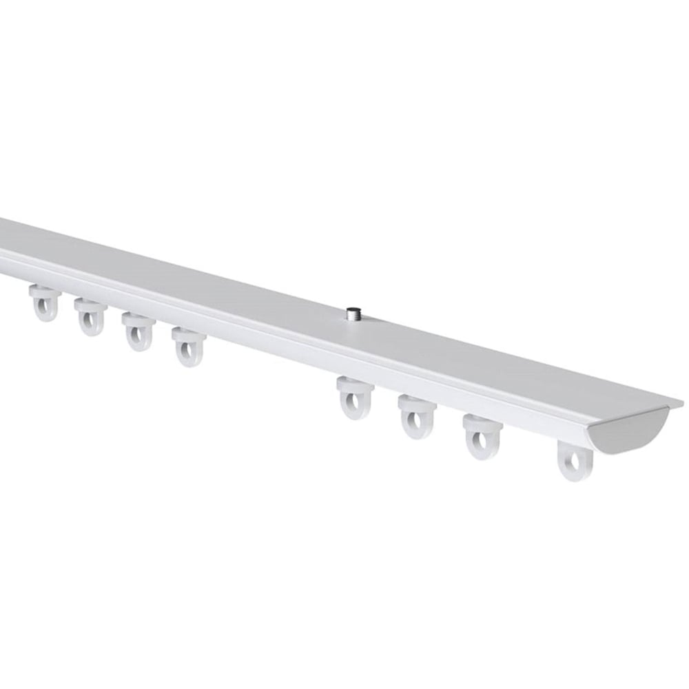New Edge Blinds 170cm Hidden Ceiling Fix Aluminium White Curtain Hanging Track Image