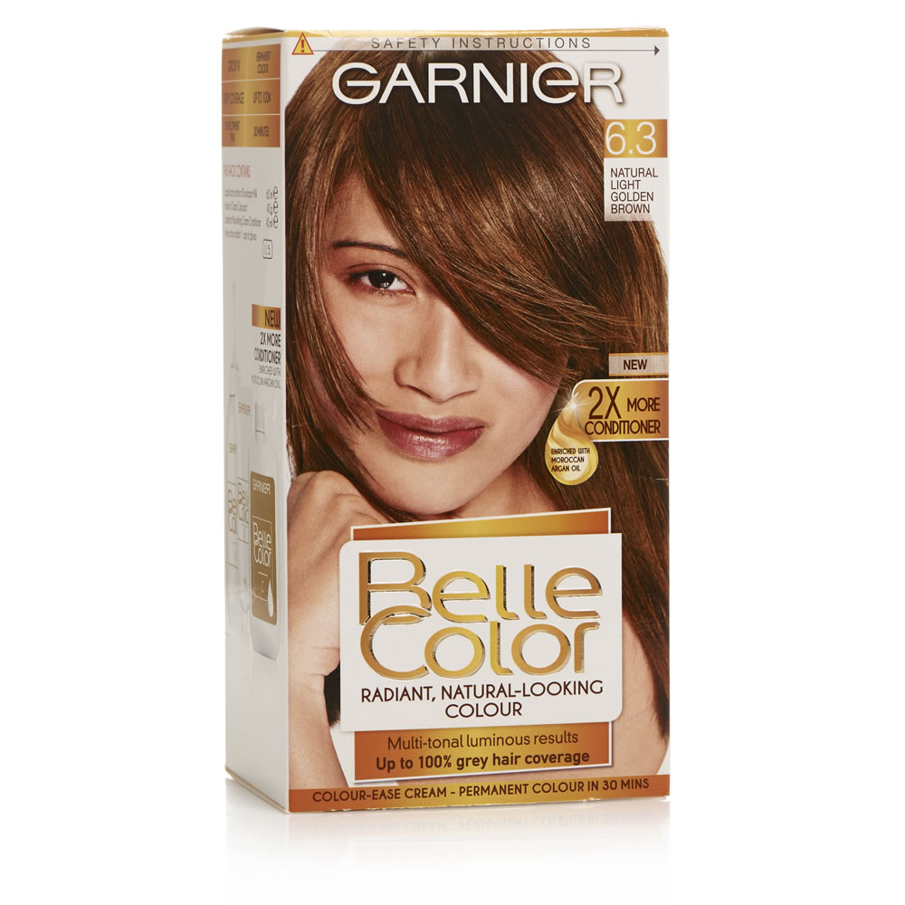 Garnier Belle Color 6.3 Natural Light Golden Brown Permanent Hair Dye Image