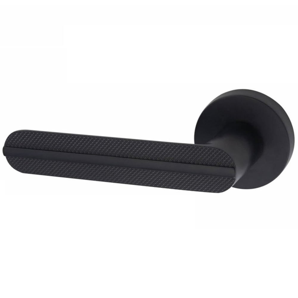 Golden Grace Matt Black Modern Lima Premium Door Handle Set Image 3