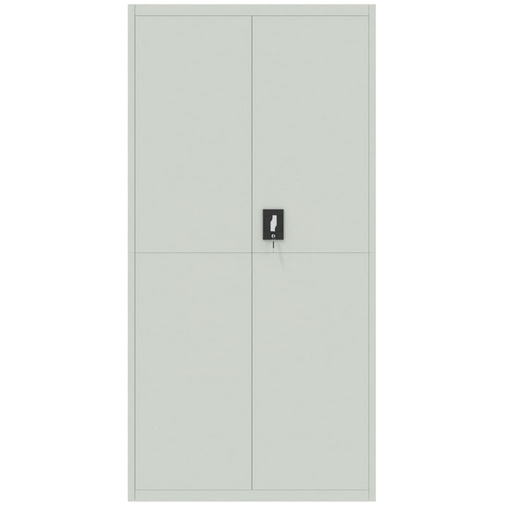 vidaXL 2 Door 5 Shelf Light Grey Powder Coated Steel File Cabinet Image 3