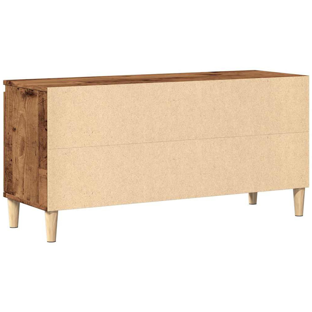 vidaXL 2 Door 2 Shelf Old Oak TV Cabinet with Wooden Legs Image 6