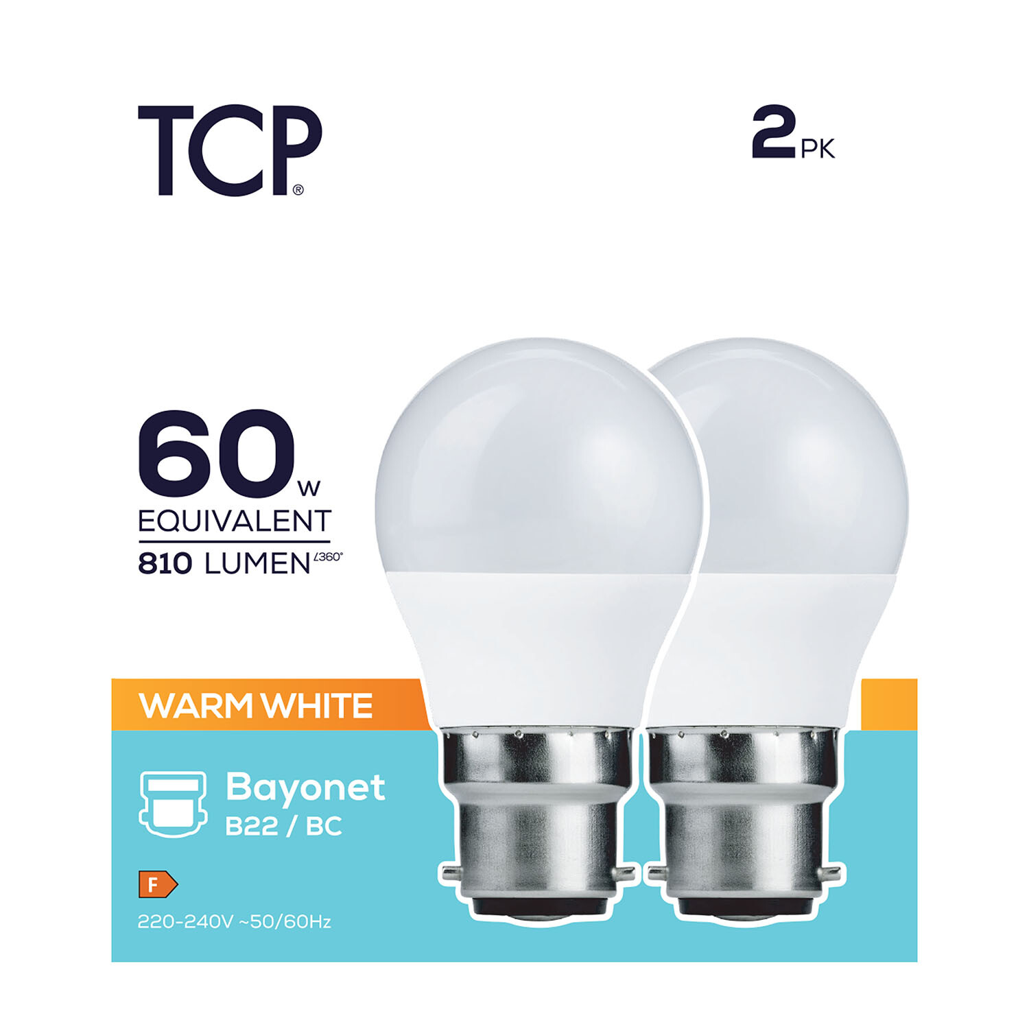 TCP LED MiniGlobe 810L B22 Warm White Bulbs - Warm White Image 2