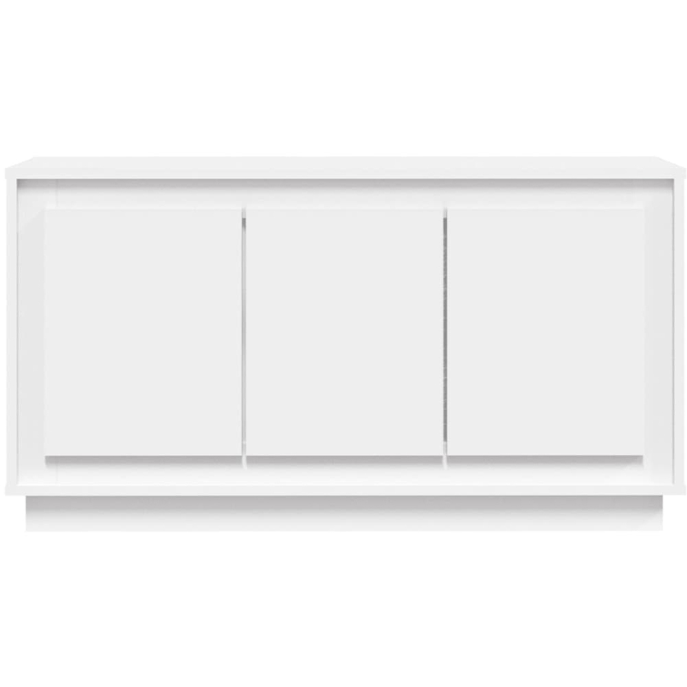 vidaXL 3 Door White Sideboard Image 4