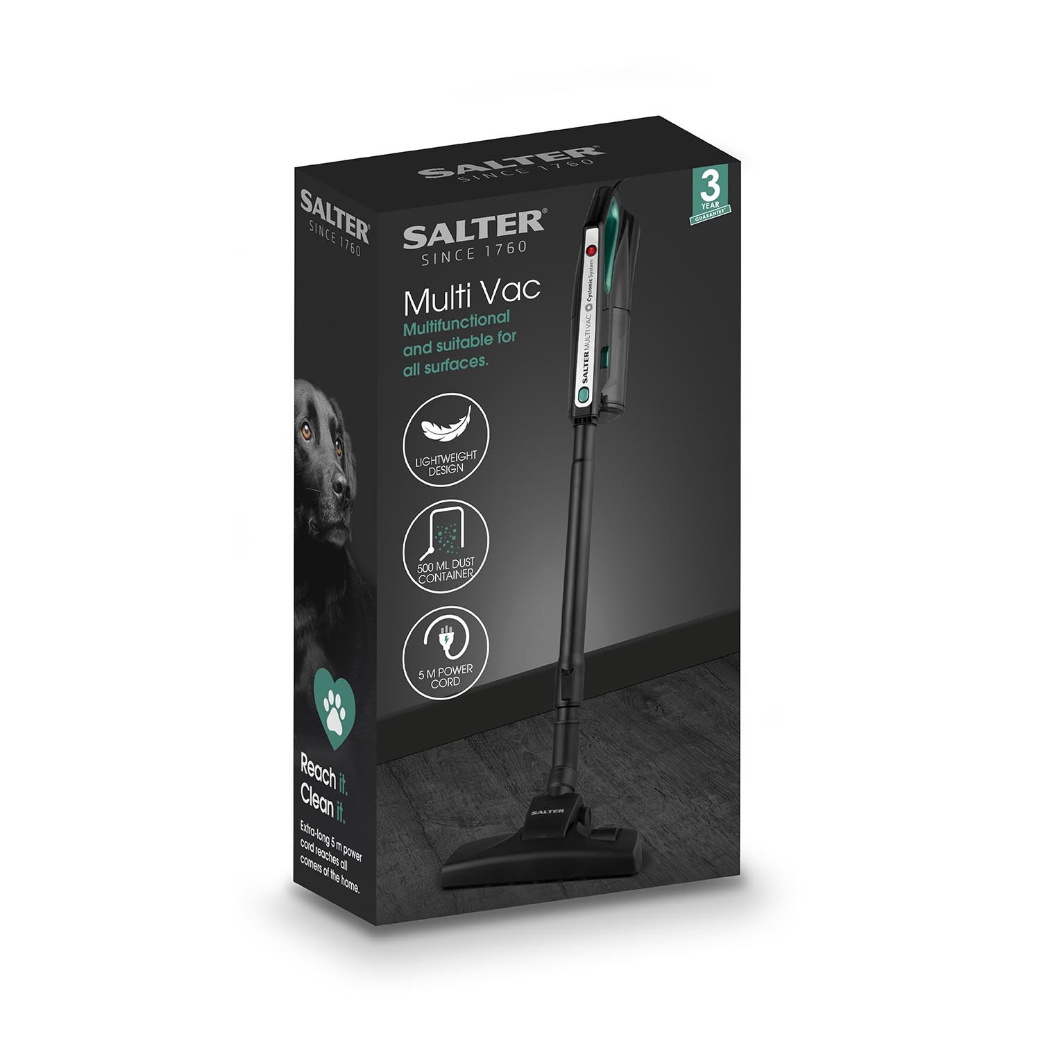 Salter Corded Multipurpose Vacuum Cleaner with HEPA Filters 500ml Image 2