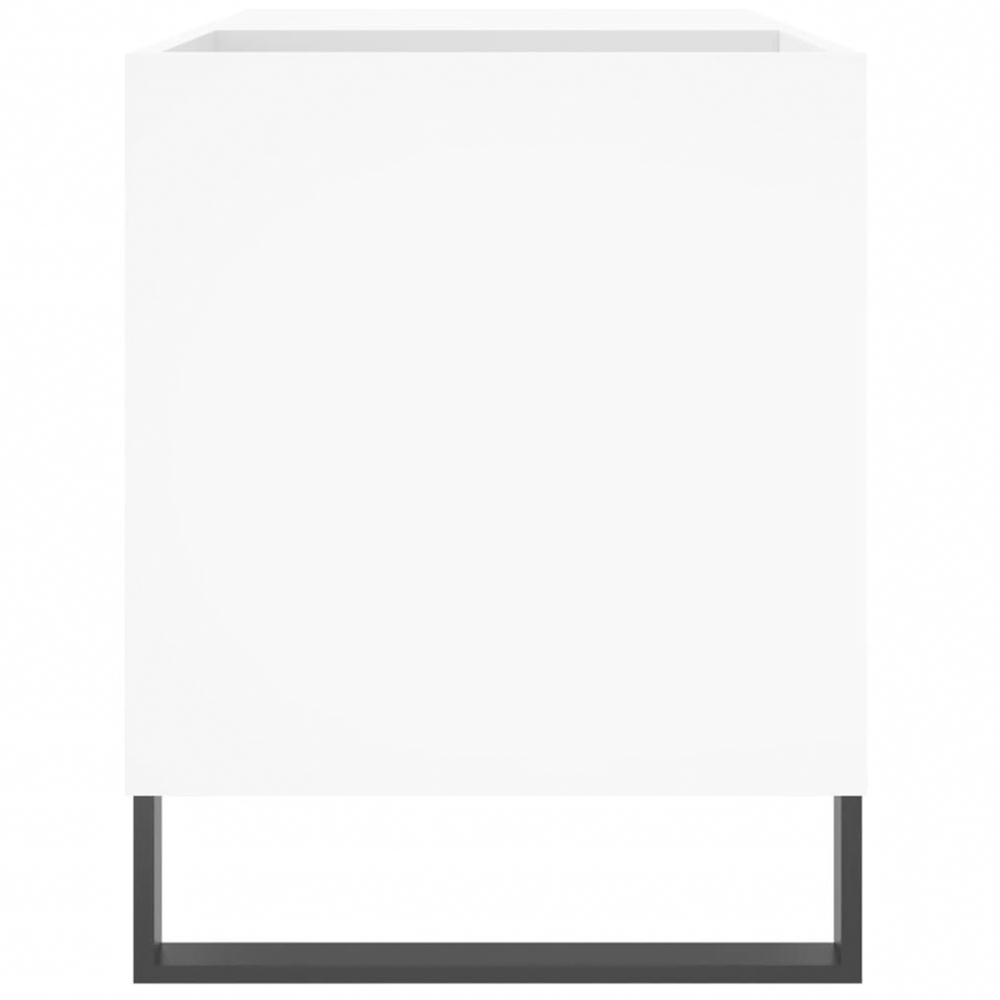 vidaXL 2 Shelf White Wide Record Cabinet Image 5