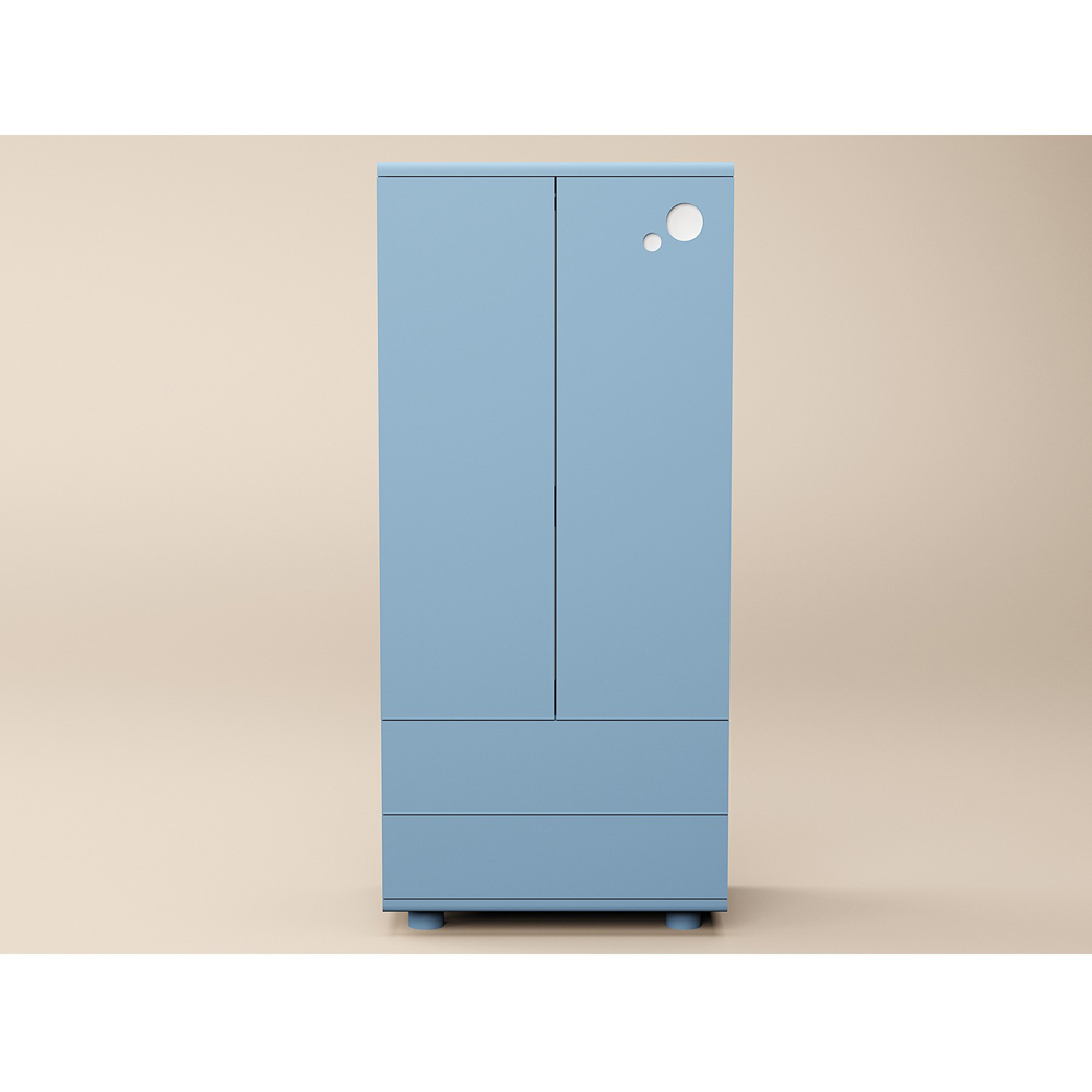 Flair Livana 2 Door 2 Drawer Blue Wardrobe Image 2