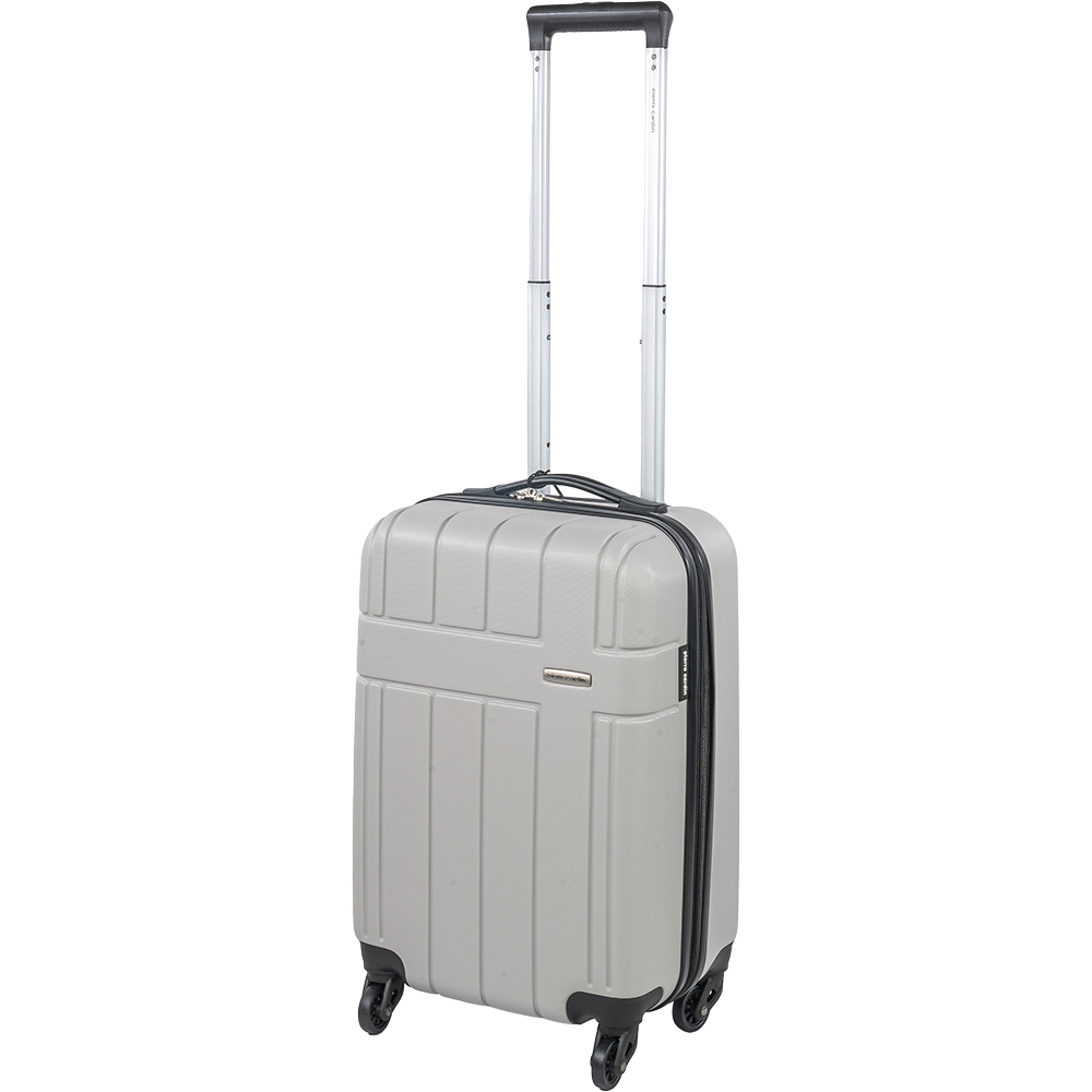 Pierre Cardin Small Grey Lightweight Trolley Suitcase Image 1