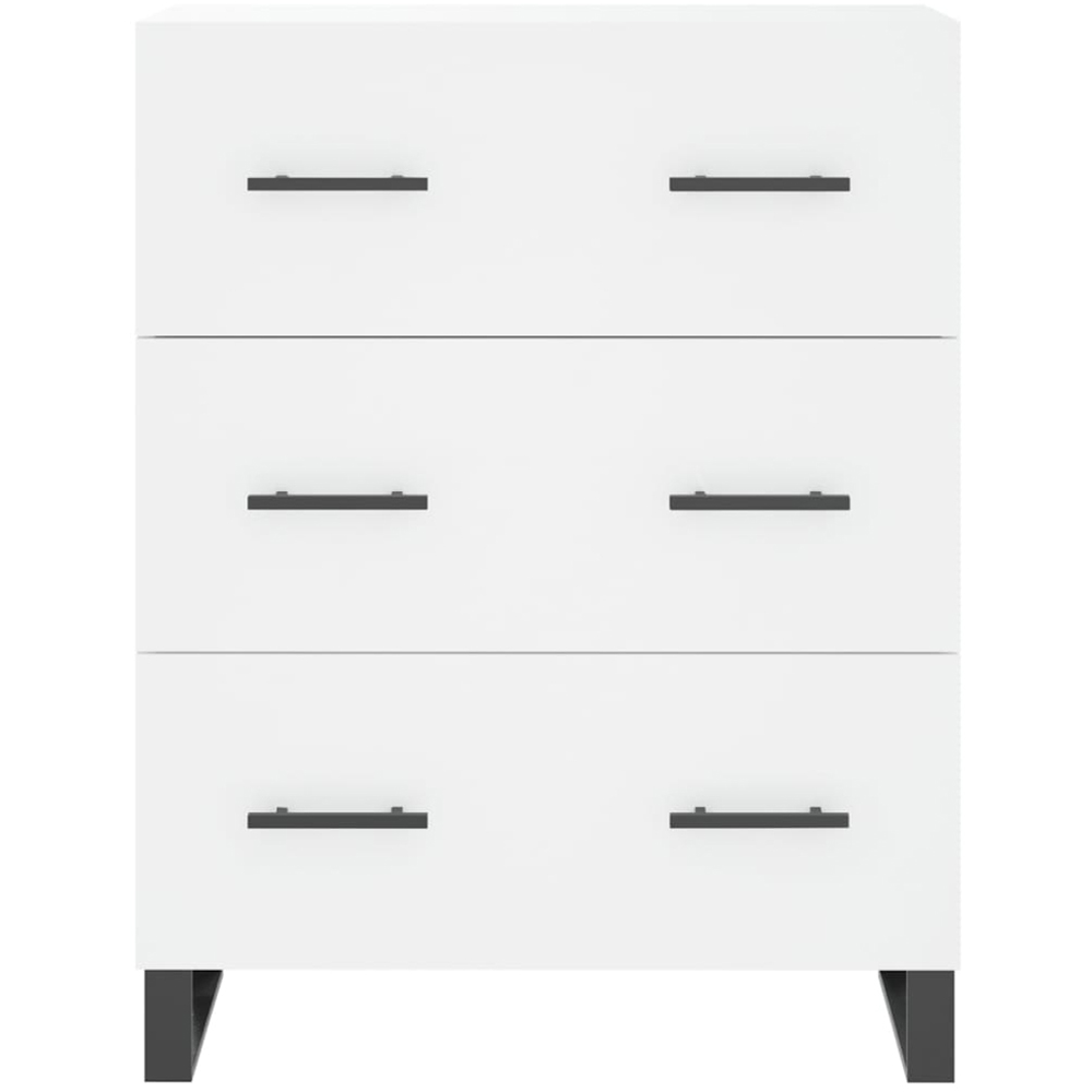 vidaXL 3 Drawer White Sideboard Image 5