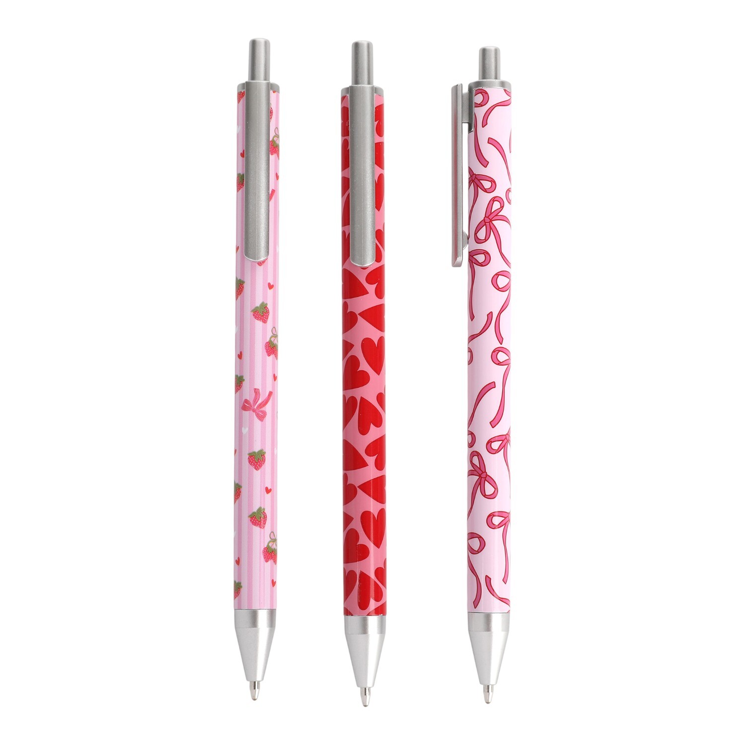 Pack of 3 Strawberry Bow Pens Image 2
