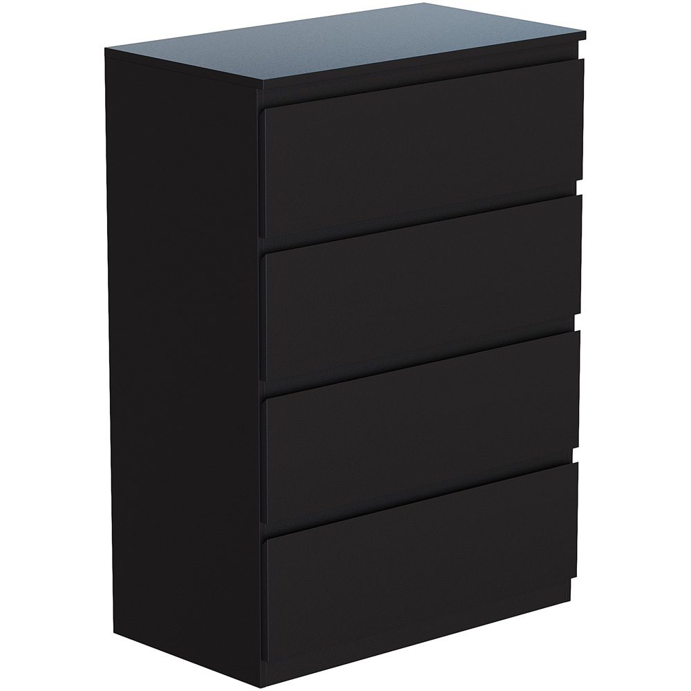 Vida Designs Denver 4 Drawer Black Storage Chest | Wilko