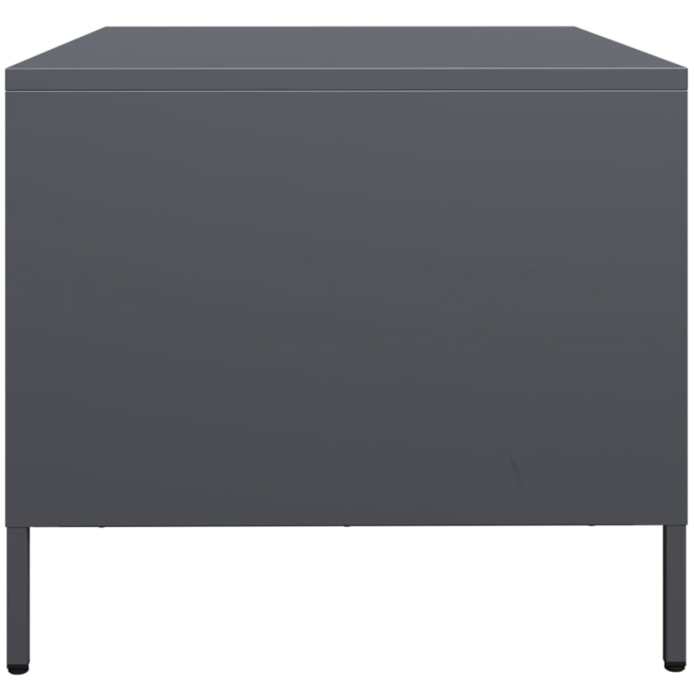 vidaXL 2 Drawer Anthracite Steel Broad TV Cabinet Image 5