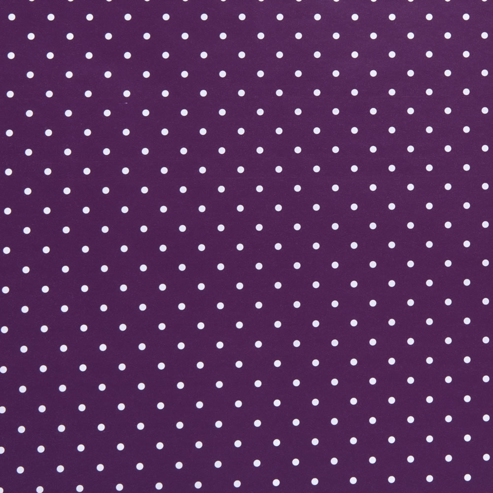 Wilko Purple Polka Dot Wrapping Paper Roll 2m Image