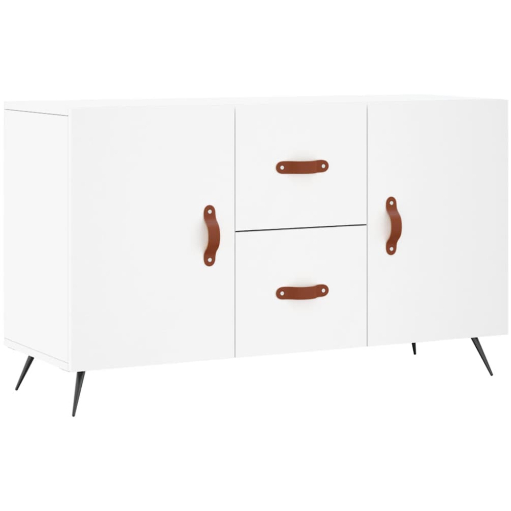 vidaXL 2 Door 2 Drawer White Sideboard Image 2