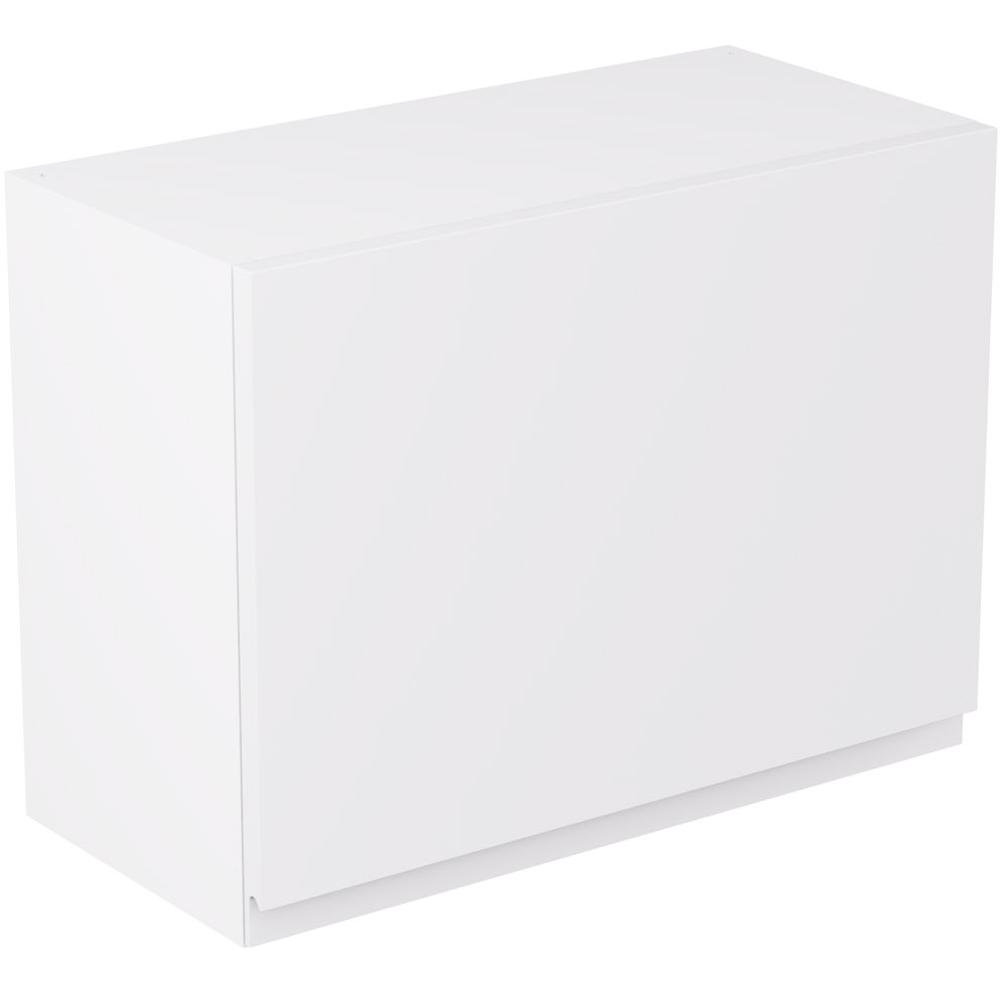 Kitchen Kit J-Pull Matt White Single Extractor Wall Kitchen Cabinet Flatpack 600mm Image 1
