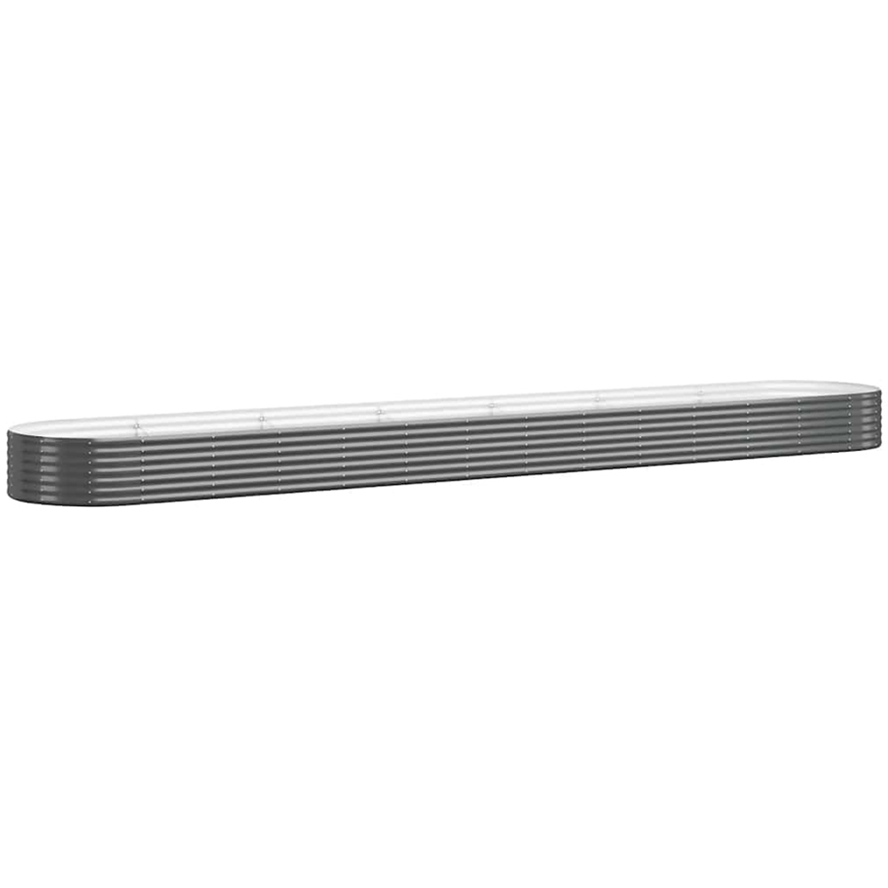 vidaXL Anthracite Steel Raised Garden Bed 36 x 544 x 100cm Image 1