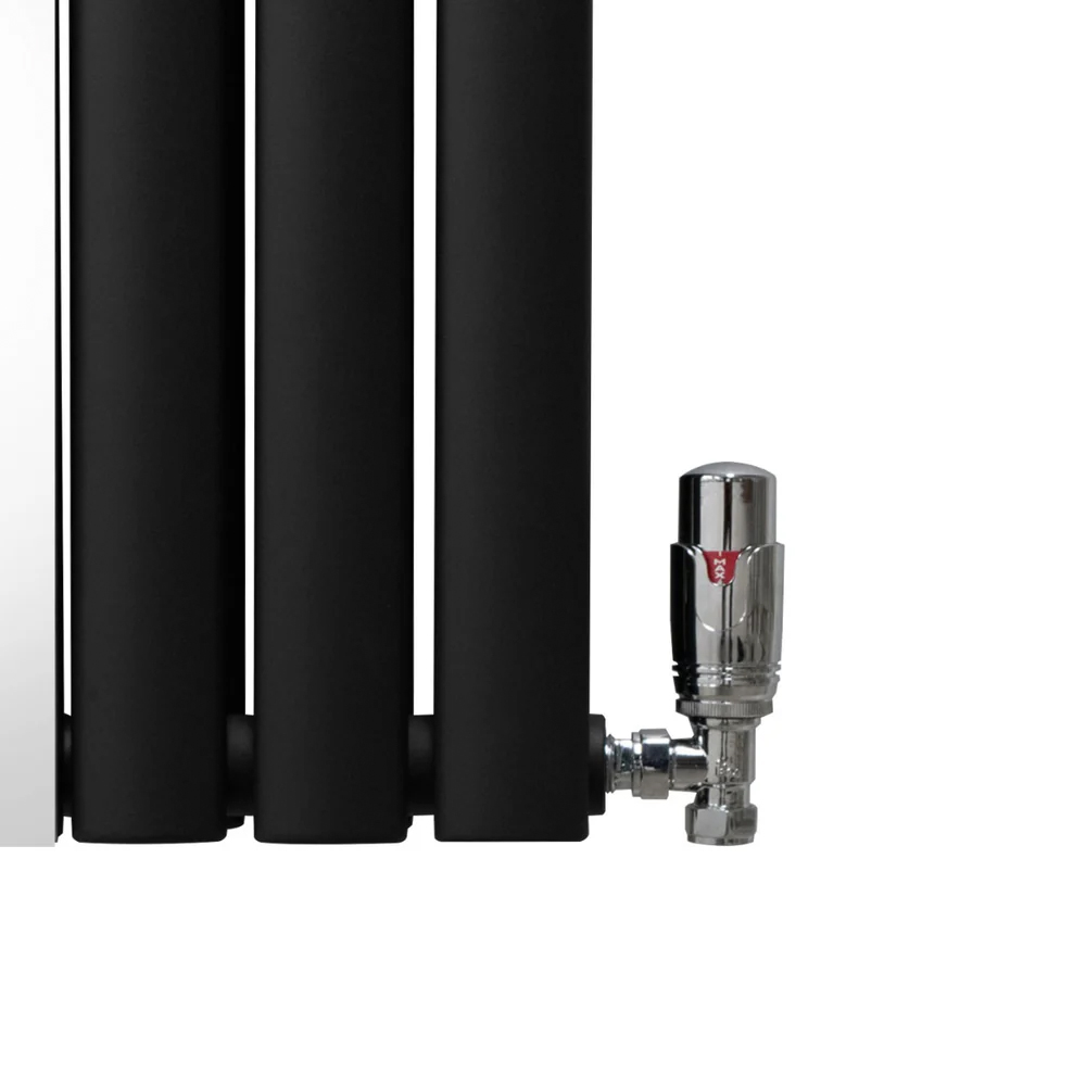 Monster Shop 3340 BTU Black Oval Mirror Radiator and Valves 1800 x 380mm Image 5