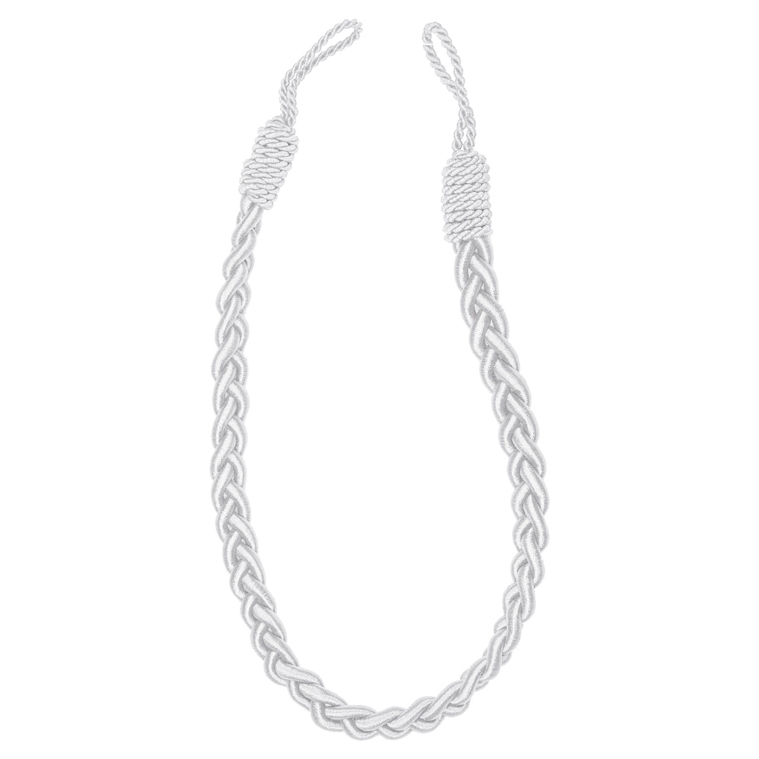Silver Plaited Rope Curtain Tie Back  Image