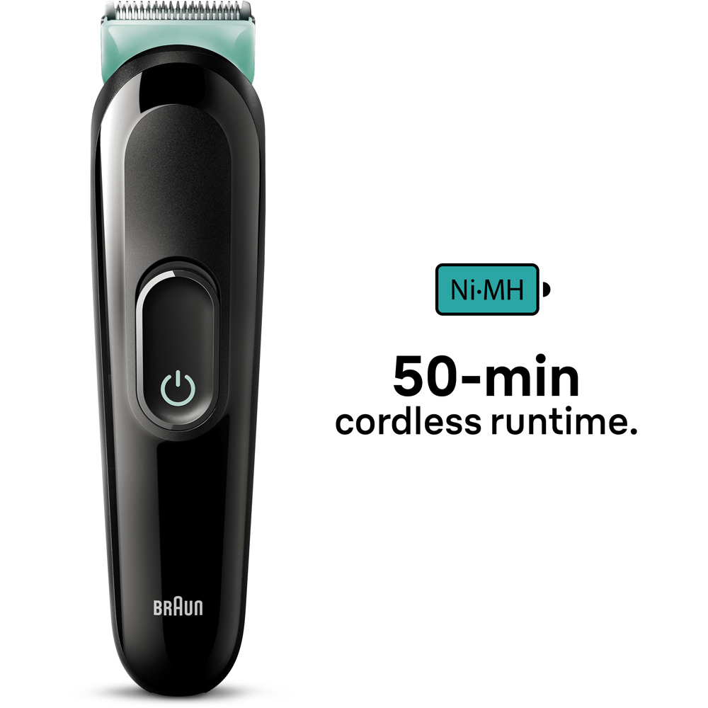 Braun Series 3 6-in-1 Black and Green Cordless All-in-One Style Kit Image 3
