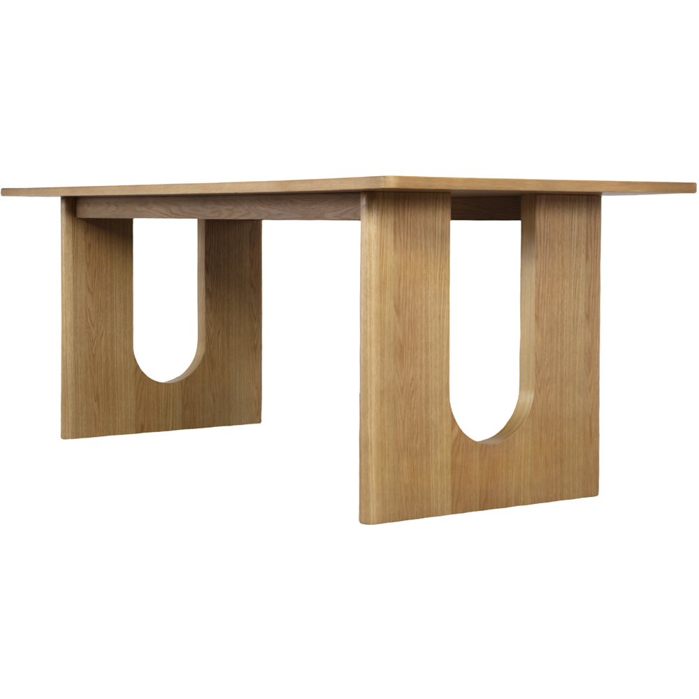 HGD Umberto 6 Seater Dining Table Washed Oak Veneer Image 3