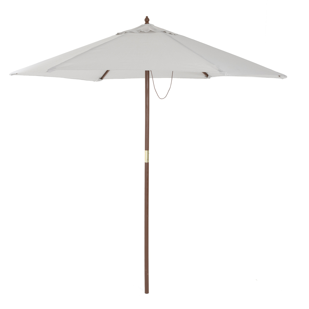 Charles Bentley Grey Wooden Parasol 2.4m Image 1