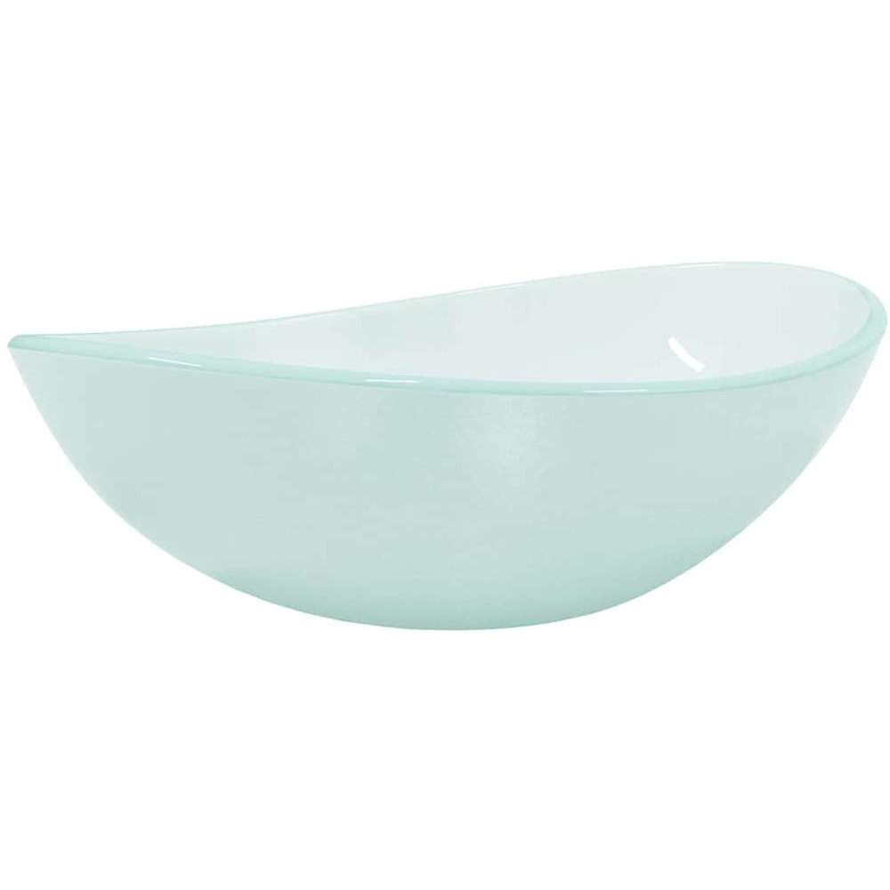 vidaXL Frosted Tempered Glass Wash Basin 155 x 545 x 350mm Image 1