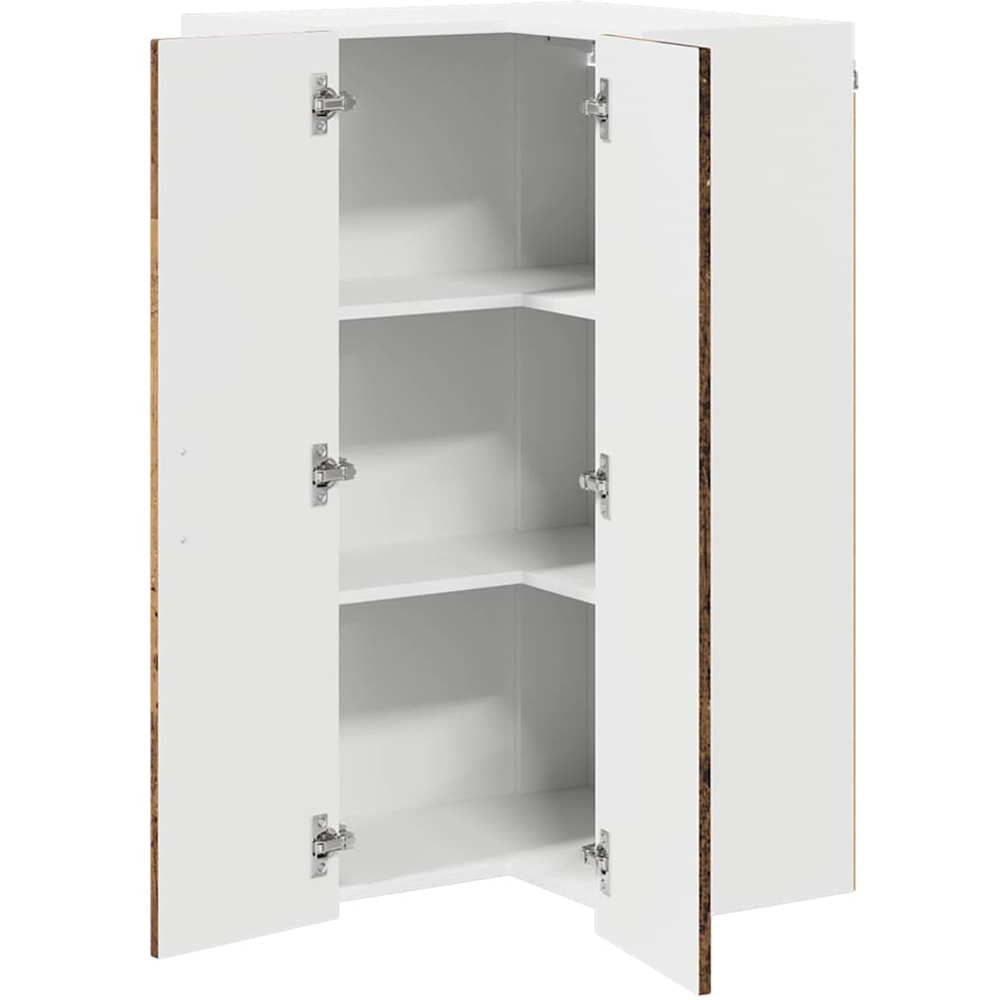 vidaXL 2 Door Old Wood Kitchen Wall Corner Cabinet Image 5