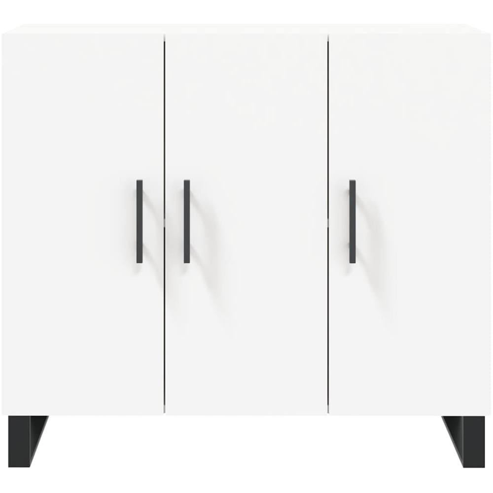 vidaXL 3 Door White Sideboard Image 6