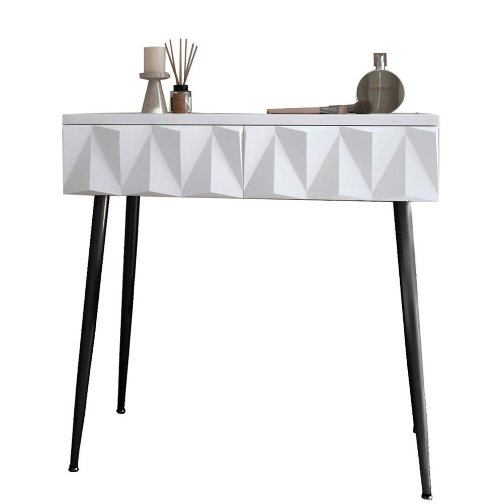 CARME Home Montana White and Black Dressing Table Image 2