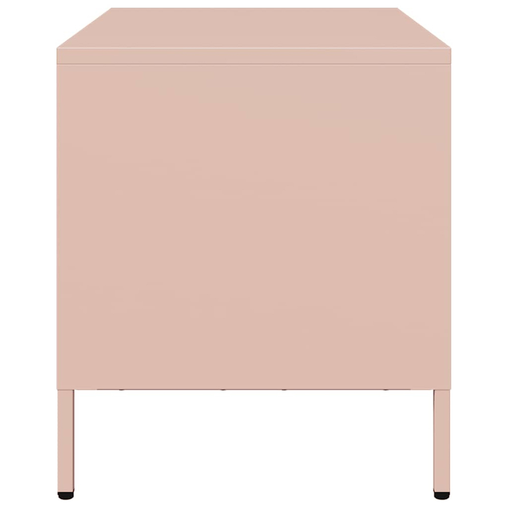 vidaXL 2 Drawer Pink Steel Industrial Style TV Cabinet Image 6