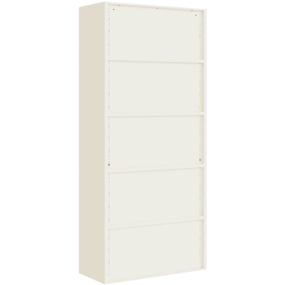 vidaXL 2 Door White Steel Filing Cabinet Set of 2 Image 8