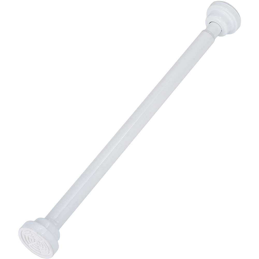 Living and Home 45-130cm White Stainless Steel Telescopic Curtain Rod Image 2