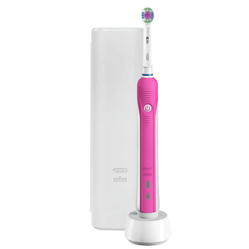 Oral B Pro 1 680 Pink Electric Toothbrush Image 1