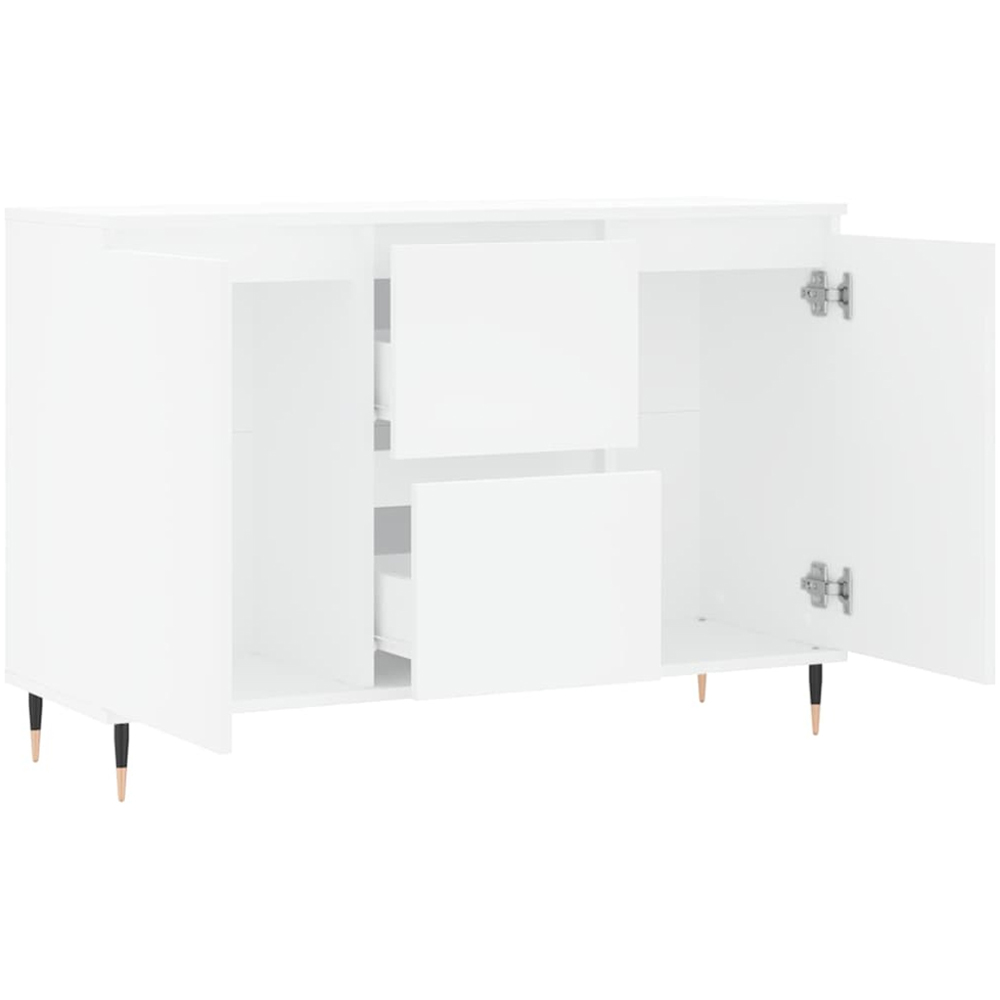 vidaXL 2 Door 2 Drawer White Sideboard Image 6