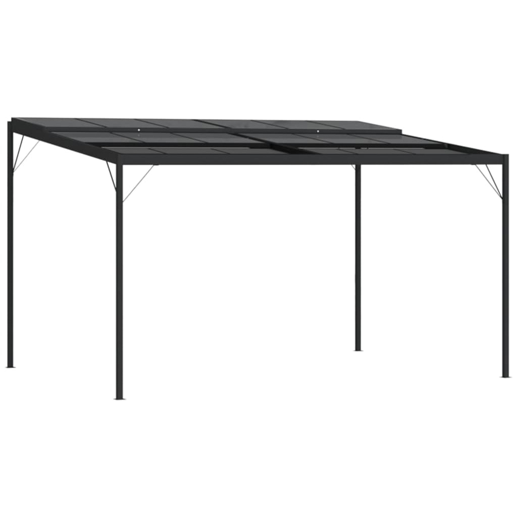 vidaXL 2.45 x 3.96m Anthracite Aluminium and Steel Gazebo with Roof Image 2