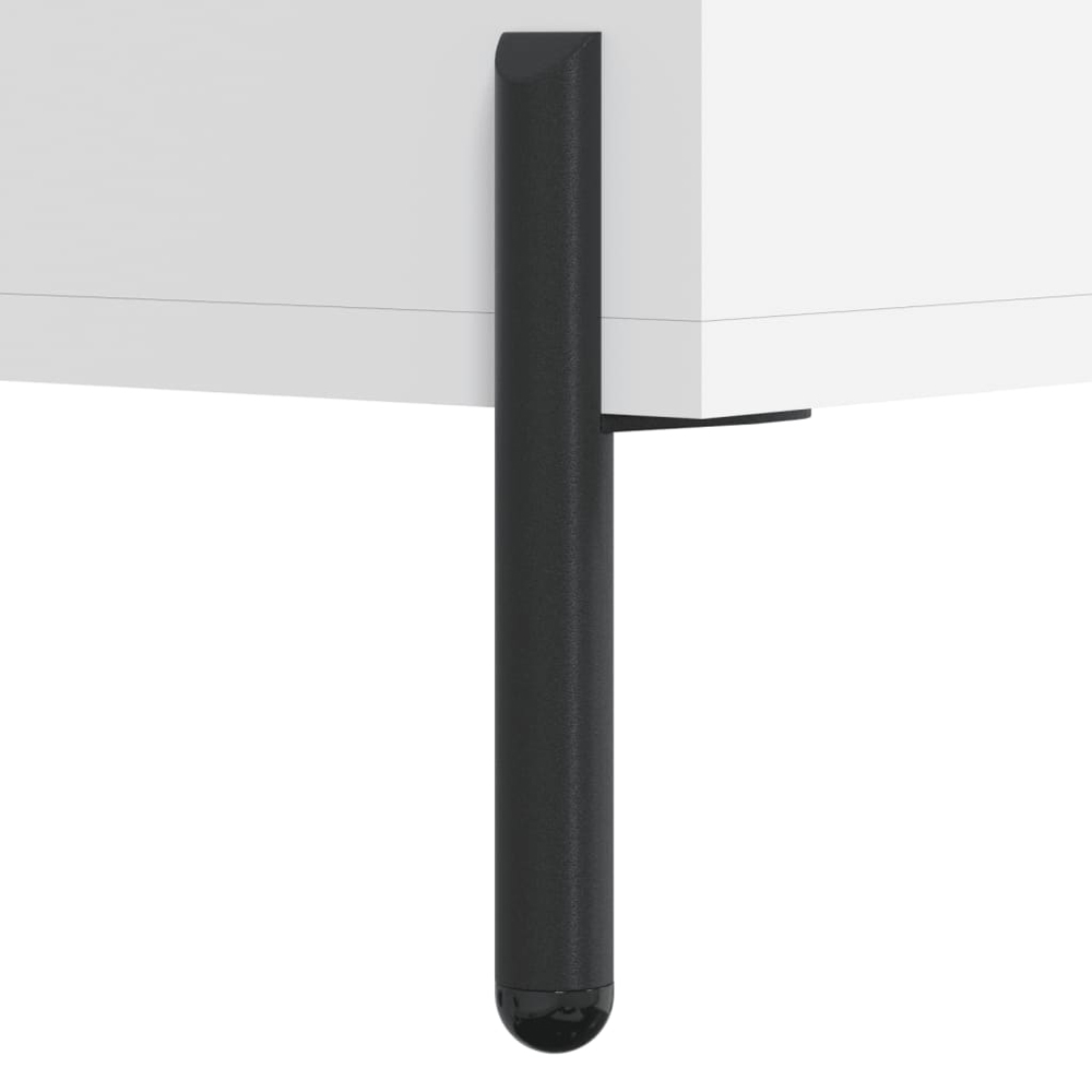 vidaXL 3 Shelf White Wide Storage Cabinet Image 7