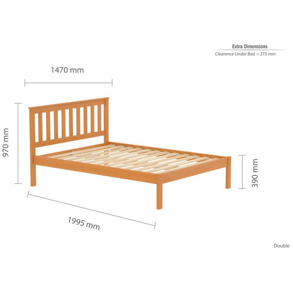 Denver Double Pine Wooden Bed Image 9