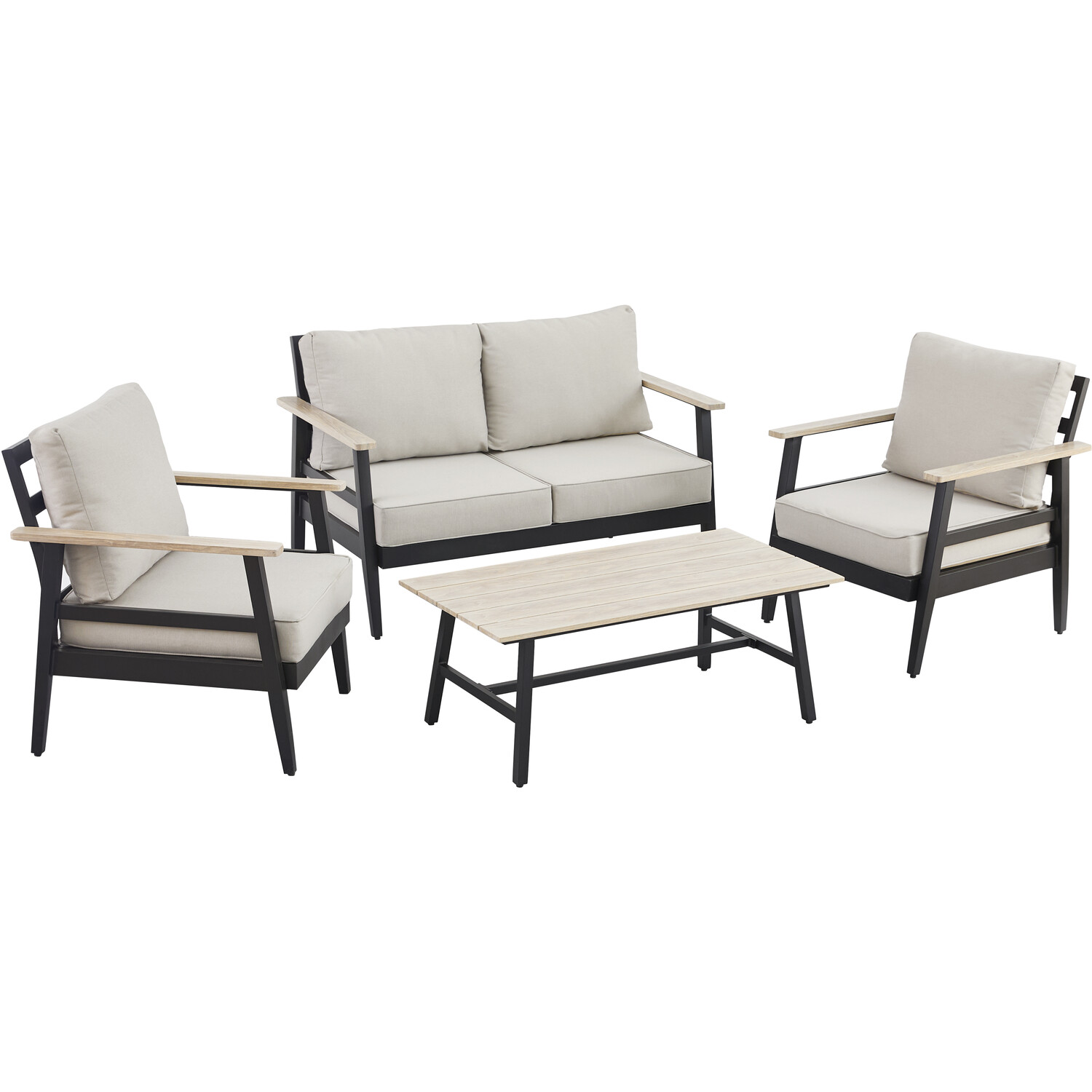 Amaya 4 Seater Grey Outdoor Sofa Set Image 3