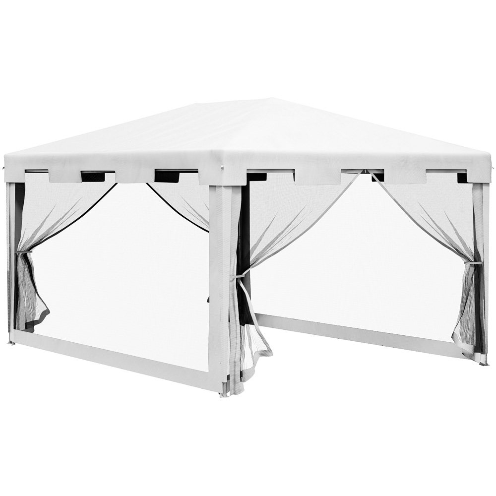 Outsunny 4 x 3m Gazebo Party Tent with Panel Image 2