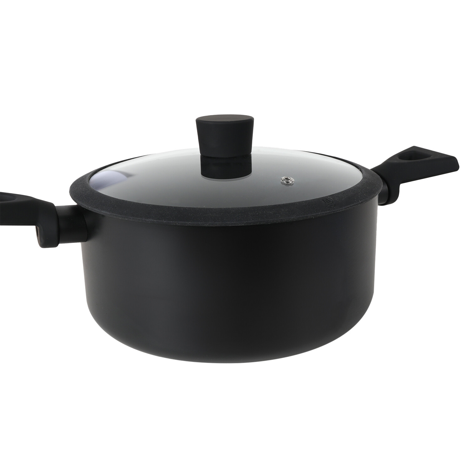 Soft Touch Non Stick Saucepan Set - Black / 20cm Saucepan Image 8