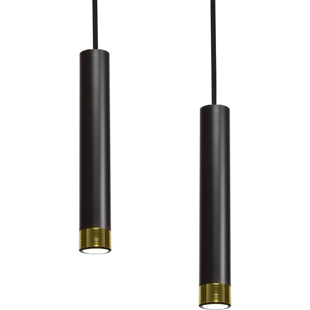 Milagro Dani Black and Gold 3 Pendant Lamp 230V Image 2