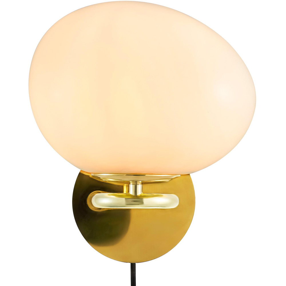 Nordlux Shapes Brass Opal Glass Shade Wall Light Image 5