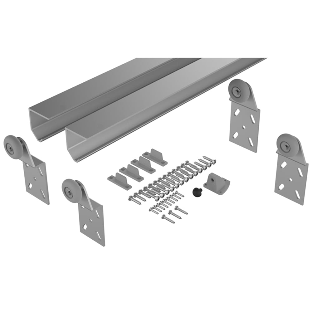 Coburn Twin 100 2 Door Sliding Cupboard Track Fixing Kit 1.8m Image 1