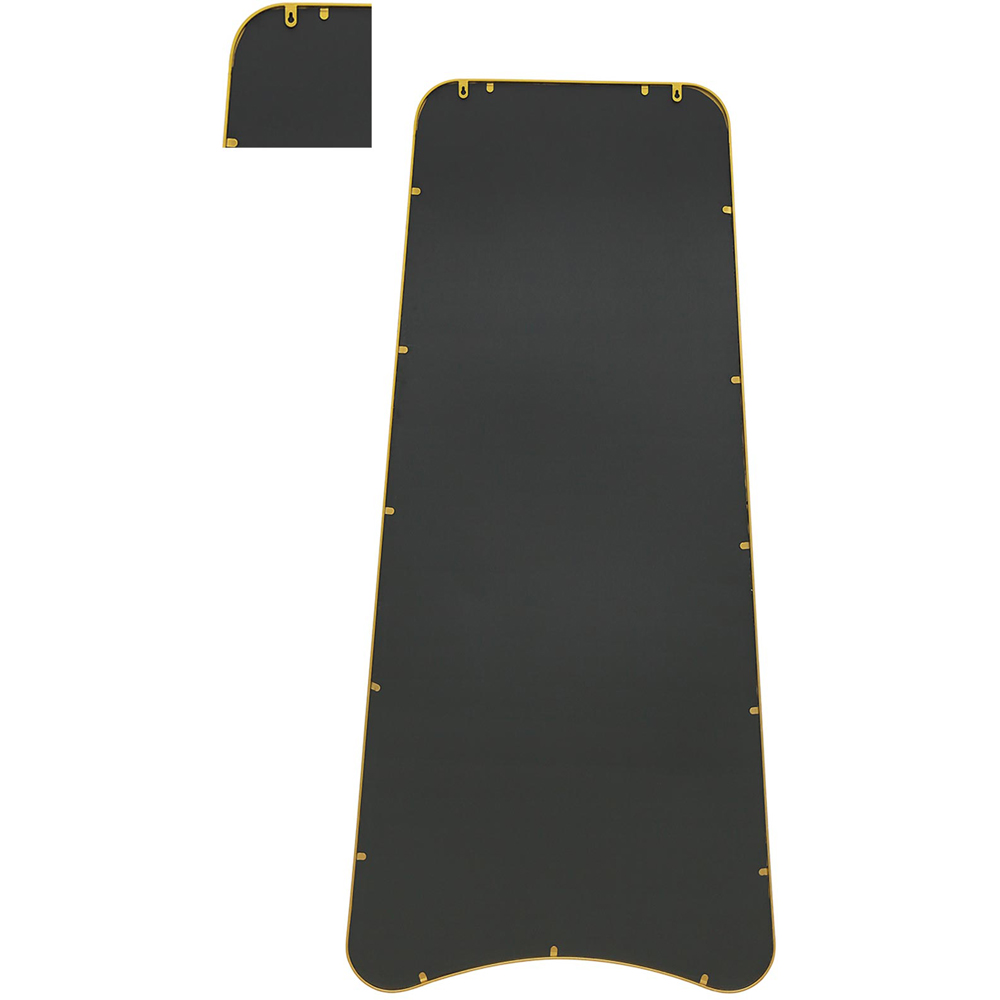 MirrorOutlet The Coartans Gold Metal Trapezoid Wall Mirror 180 x 85cm Image 4