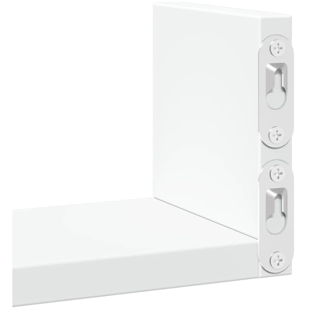 vidaXL Set of 3 White Floating Wall Shelf Image 7