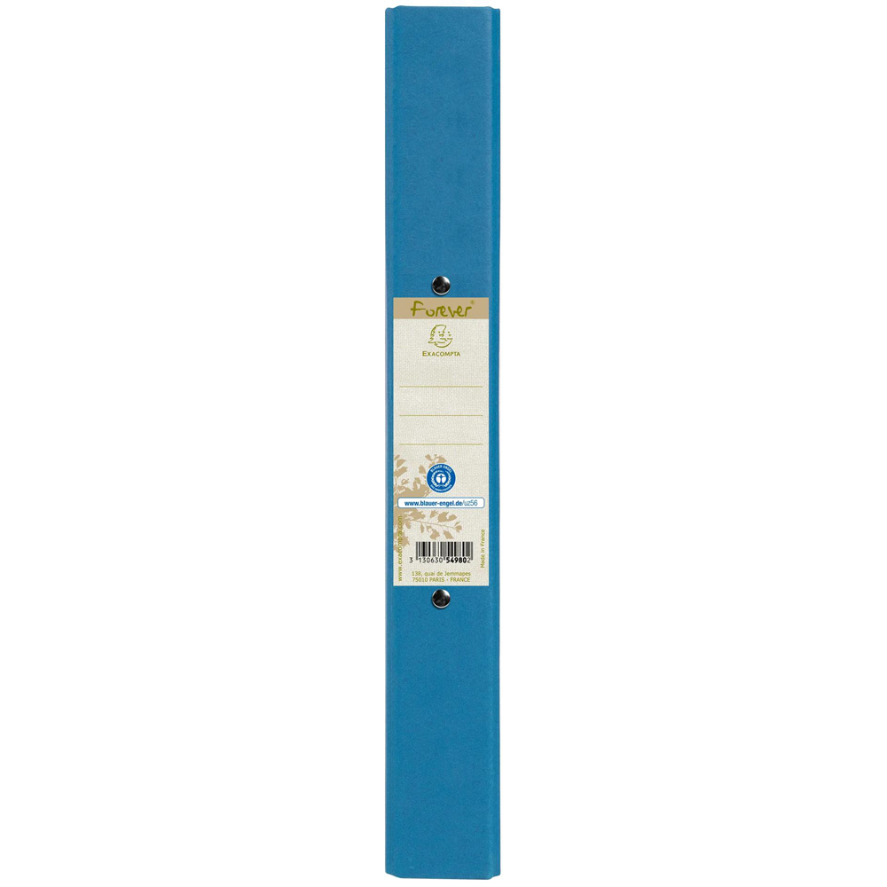 Exacompta Forever Recycled A4 Light Blue 2R Ring Binder 40mm 10 Pack Image 3