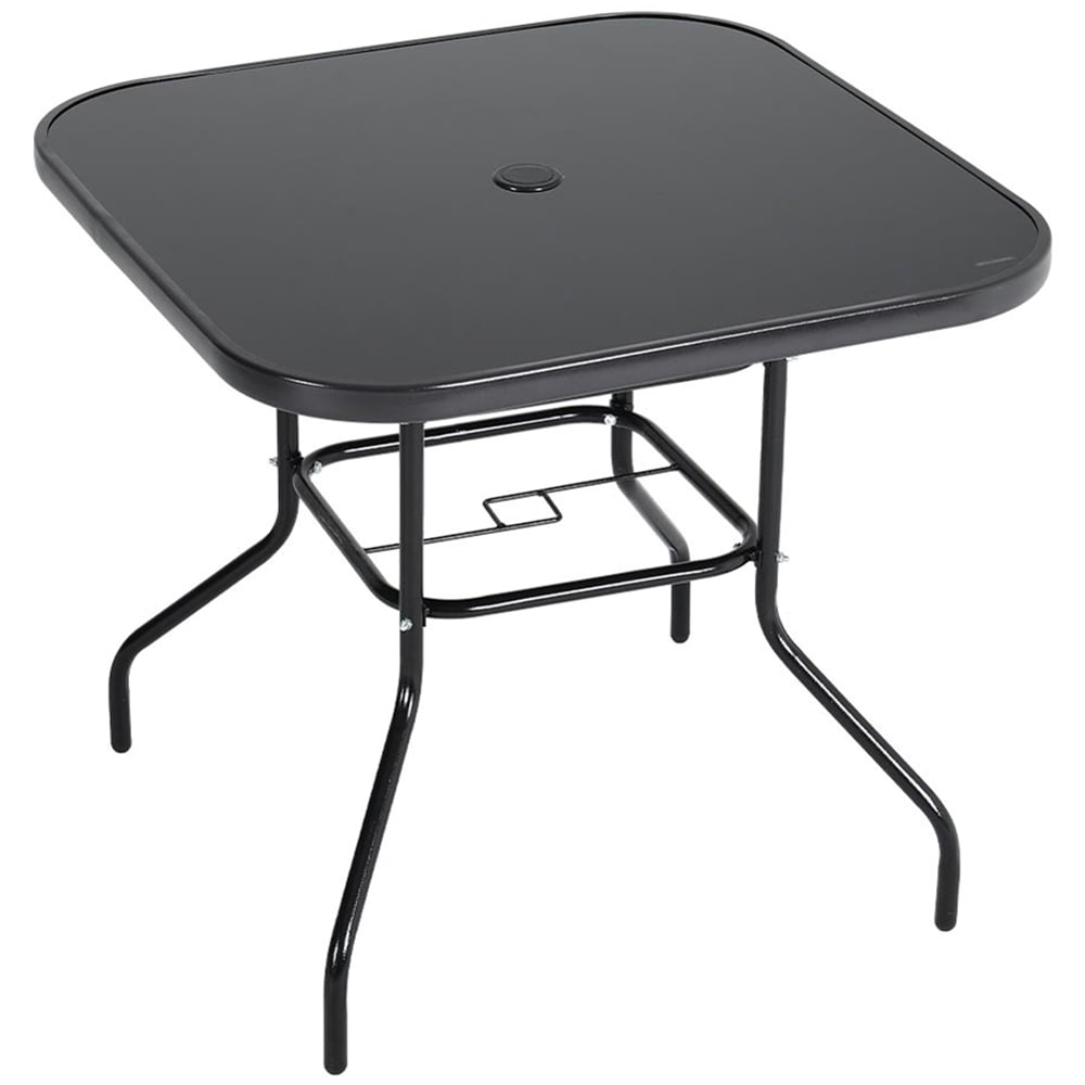 Living and Home Foldable 2 Seater Black Square Patio Set Image 4