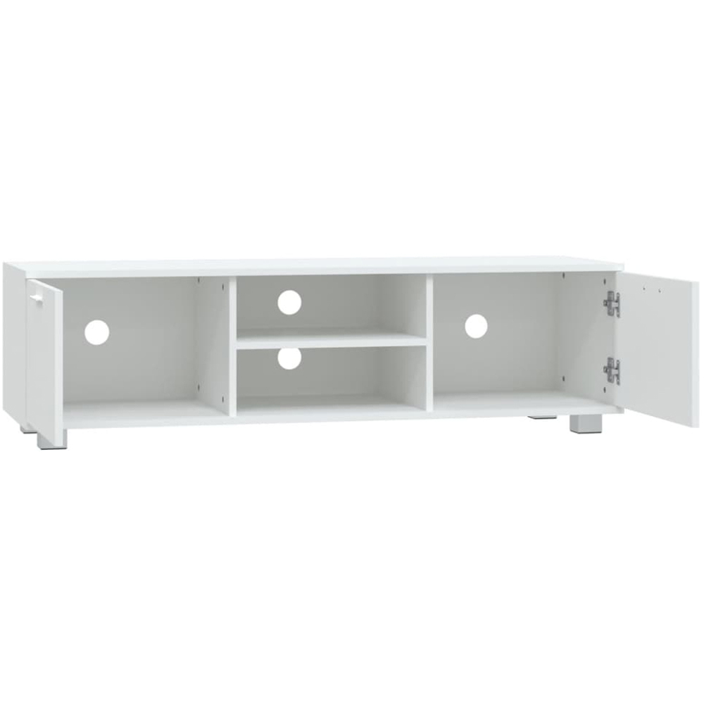 vidaXL 2 Door 2 Shelf White TV Cabinet Image 5