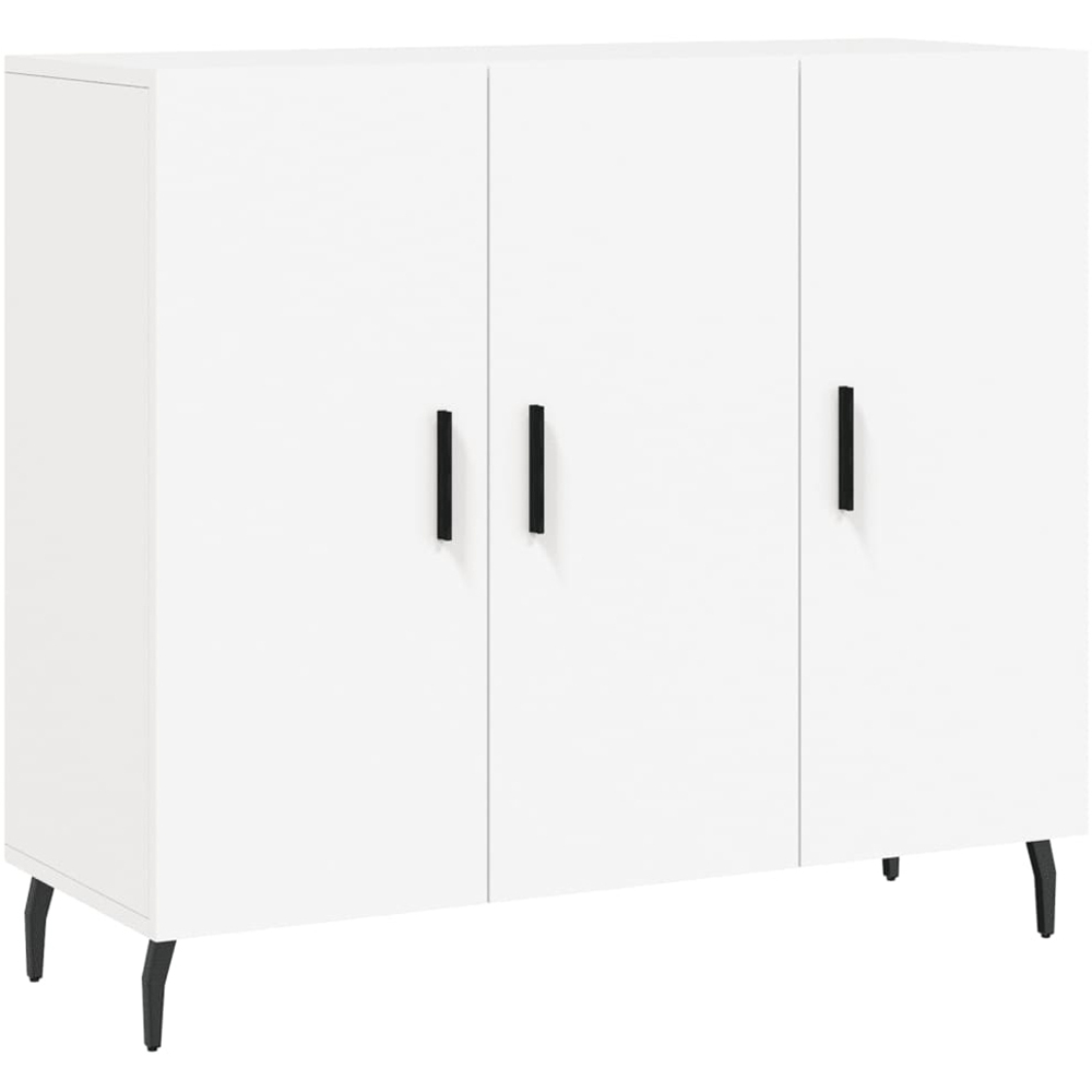 vidaXL 3 Drawer White Sideboard Image 2
