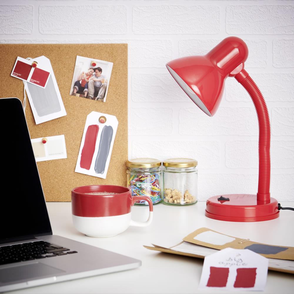 Wilko Red Desk Lamp Image 8