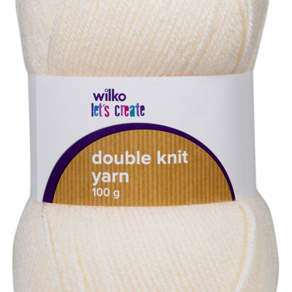 Wilko Double Knit Yarn Cream 100g Image 2